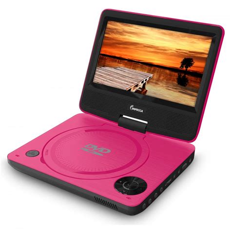 Impecca Dvp 772 7in 270° Swivel Screen Portable Dvd Player Pink
