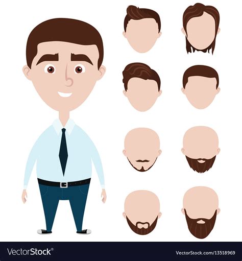 Short hairstyles for women are styled haircuts that fall between a pixie and here is the ultimate collection of pictures for this year's best haircuts and hairstyles for women with. Cartoon funny man with haircuts set Royalty Free Vector
