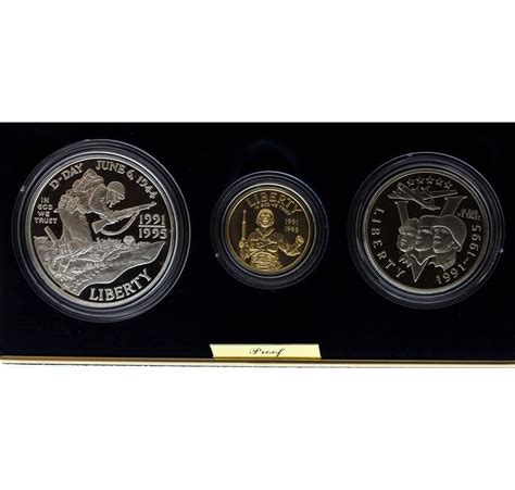 1991 1995 World War Ii 50th Anniversary Commemorative Proof Coin Set