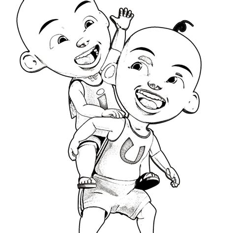 Upin Ipin Coloring Pages For Kids