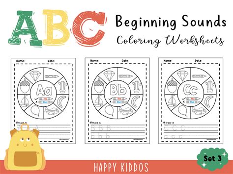 Abc Beginning Sound Coloring Worksheets Made By Teachers