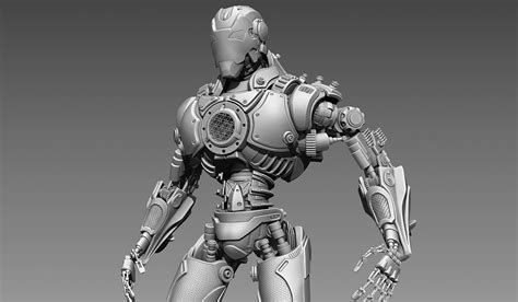 Sci Fi Robot Updated 3d Model Cgtrader
