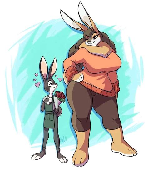Rabbit Falls For Female Rabbit From Larger Species Rabbit Post Furry Drawing Anthro Furry