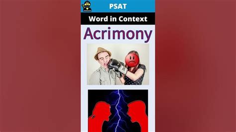 Acrimony Psat Word In Context Youtube In 2022 Words Vocabulary