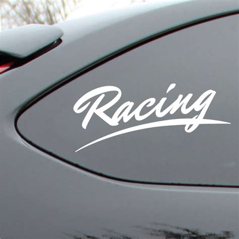 Racing Vinyl Decal Sticker