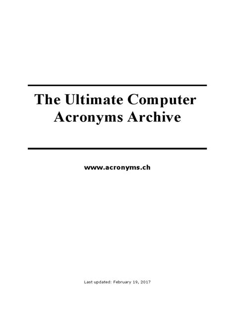 If you think a term should be updated or added to the. Acronyms of computer | Operating System | Computer Network