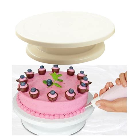 Cake Decoration Turntable Round Shaped Rotating Cake Stand Sugar Craft