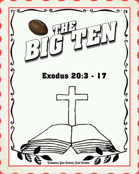 See more ideas about ten commandments, ten, command. The Big Ten - Coloring Book