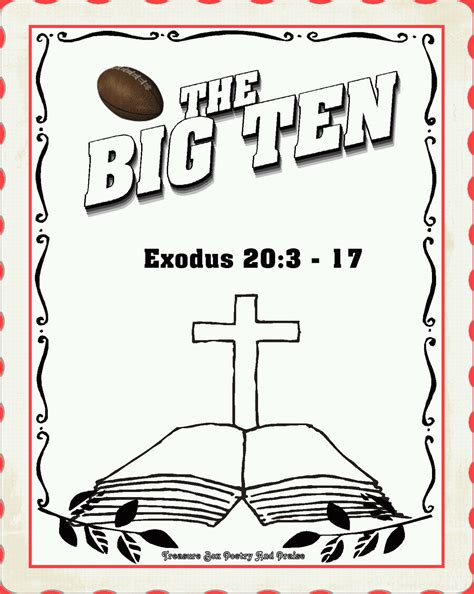 Children are frequently challenged to memorize the 10 commandments. Children's Gems In My Treasure Box: The Big Ten - Coloring ...