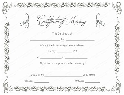 marriage certificate gray design in word format certificate of achievement template free