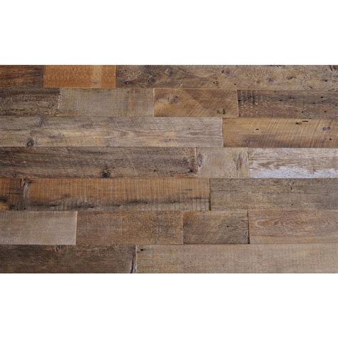 Remodel walls, ceilings, backsplashes, you name it. Reclaimed Barn Wood Brown Sealed 3/8 in. Thick x 5.5 in ...