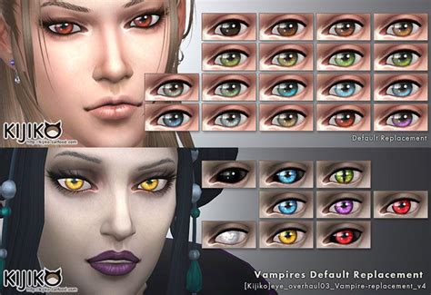 Eye Colors Default Replacement Non Default And Glowing Eyes For