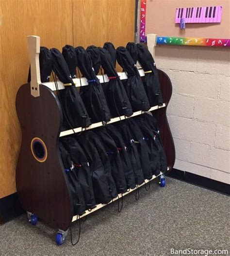 Mobile Ukulele Storage Racks For Classrooms Music Room Design Ukulele Storage Rack