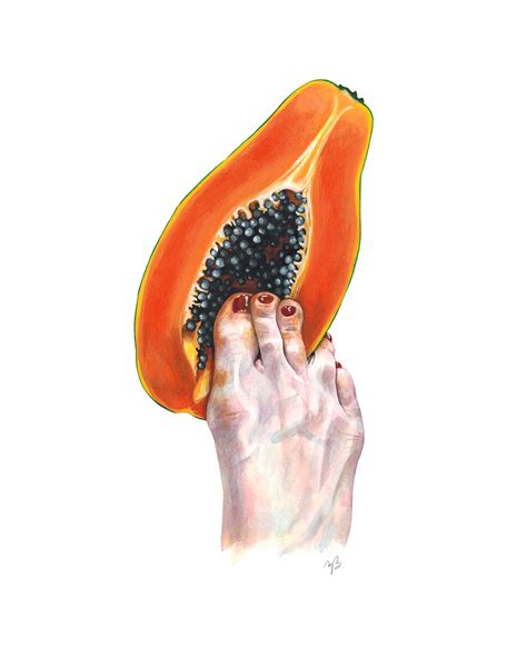 papaya foot art print — marijke bouchier