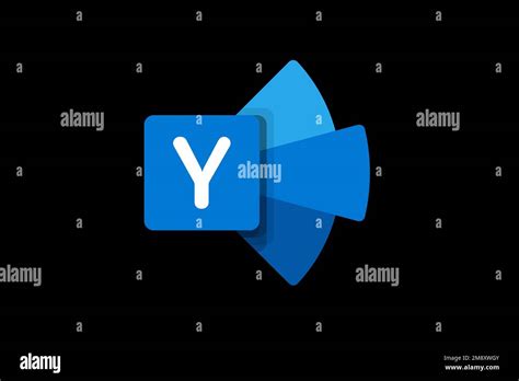 Yammer Logo Black Background Stock Photo Alamy
