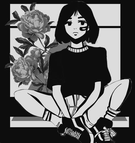 20 Inspiration Dark Aesthetic Black And White Anime Girl