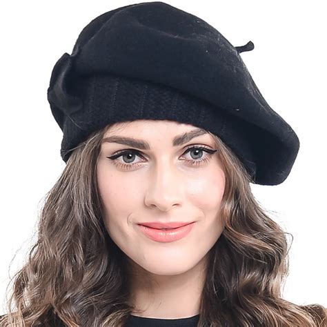 Women French Berets 100 Wool Beret Warm Beanie Skullcap Winter Hat