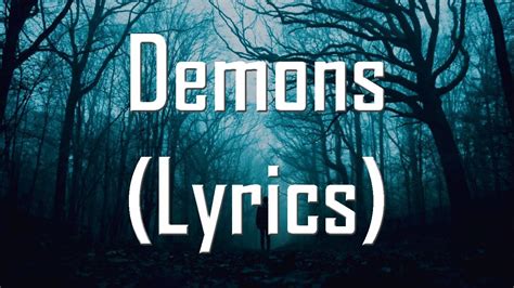 Demons Lyrics Imagine Dragons Youtube