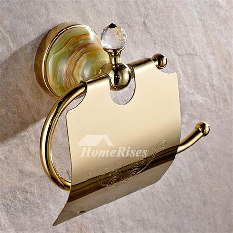 Luxury gold modern double toilet paper holder polished brass. vintage Polished Brass Golden Toilet Paper Holder