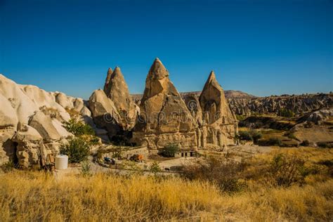 Cappadocia Anatolia Turkey Magnificent Landscape With Mountains In