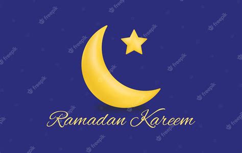 Premium Vector Ramadan Karim Arabic Typography With Moon And Islamic