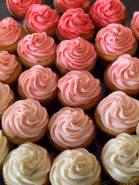 Pink Ombré Cupcakes Red Cupcakes White Cupcakes Rose Cupcakes
