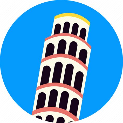 Italy Landmark Leaning Pisa Tilt Tilted Tower Icon Download On