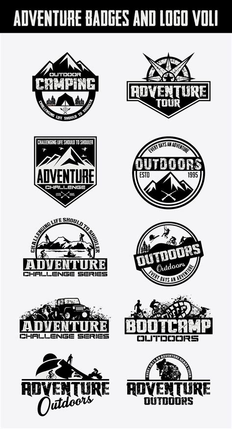Adventure Badges And Logo Vol1 Adventure Logo Logo Badge Design