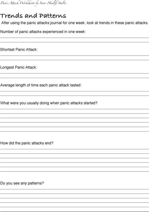 Panic Attack Worksheets Pdf — Db
