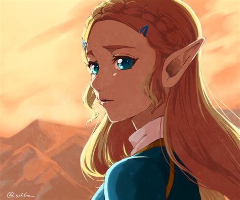 Computerspiele The Legend Of Zelda Breath Of The Wild Zelda Pointed Ears Blonde Aqua Eyes