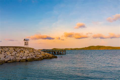 Seacoast Skyline During Sun Rise Stock Photo Download Image Now