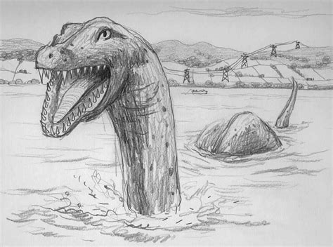 Loch Ness Monster Sketch At PaintingValley Com Explore Collection Of