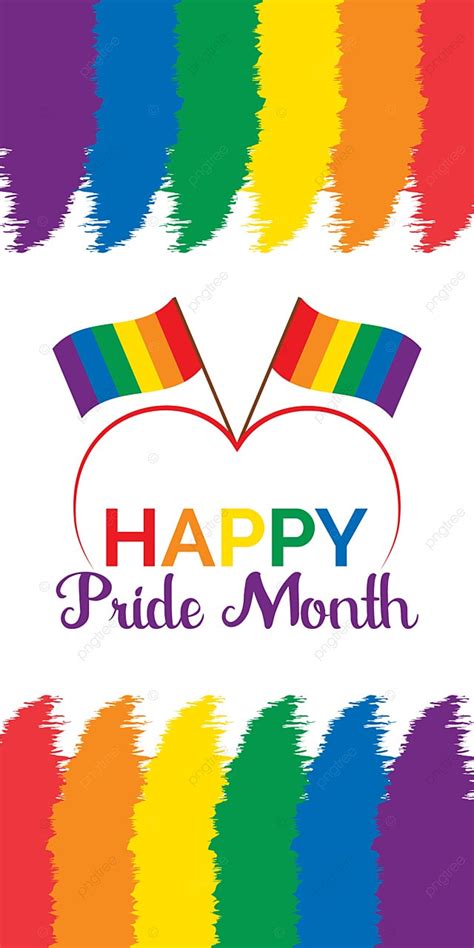 Happy Pride Month Mobile Wallpaper Background Vector Design