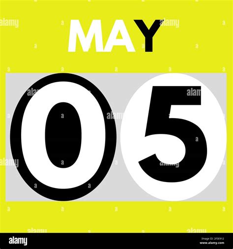 May 5 Modern Daily Calendar Icon Date Day Month Calendar For The