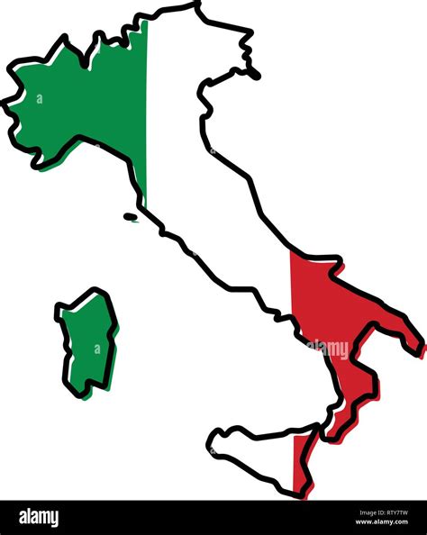 Italy Map Outline Clip Art