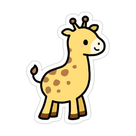 Giraffe Sticker By Littlemandyart In 2021 Cute Stickers Print