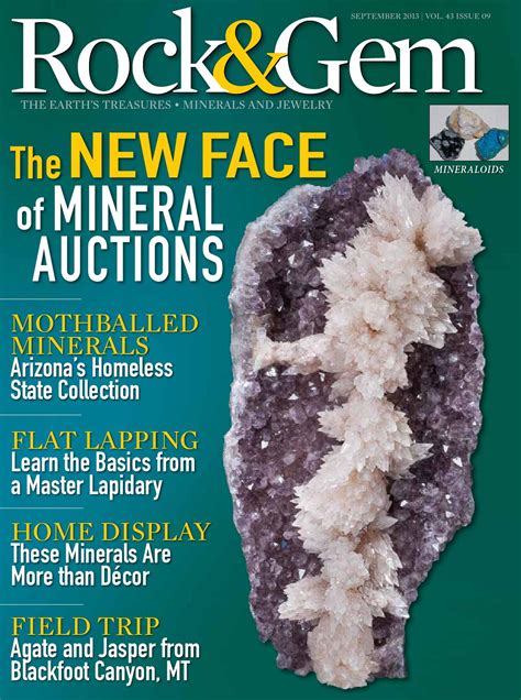 Rock And Gem Magazine Sept 2013 Heritage Auctions Minerals Feature By