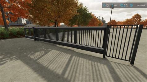 Placeable Electric Sliding Gate V1110 Fs22 Mod