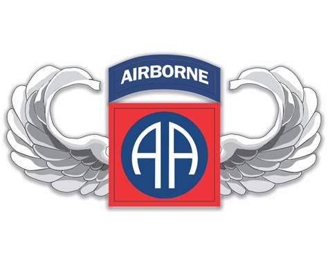 82nd Airborne Jump Wings Sticker Decal