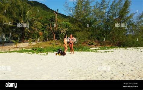 A Picture Of Two Women On A Holiday In Koh Samui Thailand Asia Stock Photo Alamy