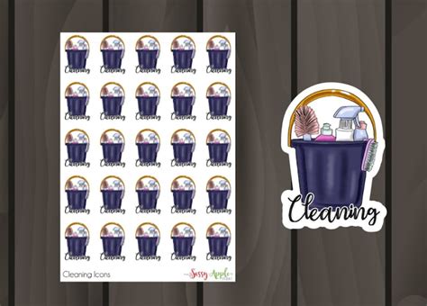 Cleaning Stickers Clean House Stickers Chore Stickers Etsy