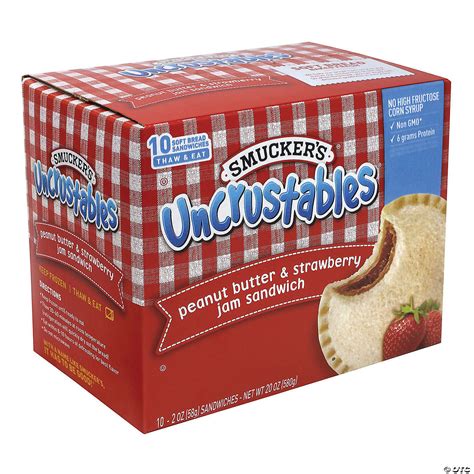 SMUCKER'S UNCRUSTABLES Peanut Butter & Strawberry, 2 oz - 10 Count, 2