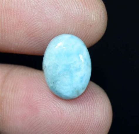 Cts Natural Larimar Oval Cabochon Mm Loose