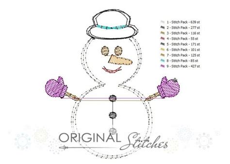 Snowman Quick Stitch Original Stitches