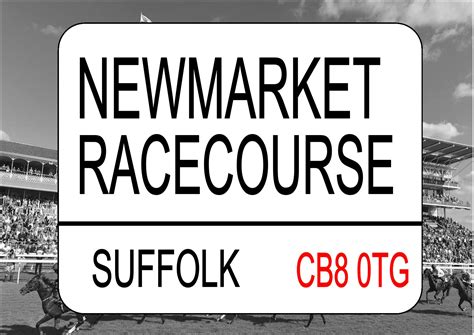 Newmarket Racecourse Sign Novelty Reproduction Road Street Sign Wall