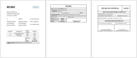 El Recibo Ejemplos Y Formatos Excel Word Pdf【2023