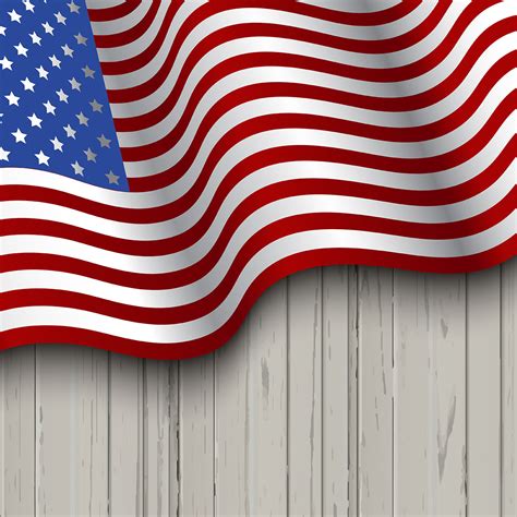 American Flag On A Wooden Background 204164 Vector Art At Vecteezy