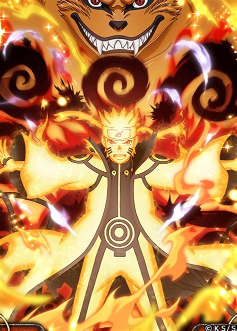 Naruto Kurama Mode Anime And Manga Poster Print Metal Posters