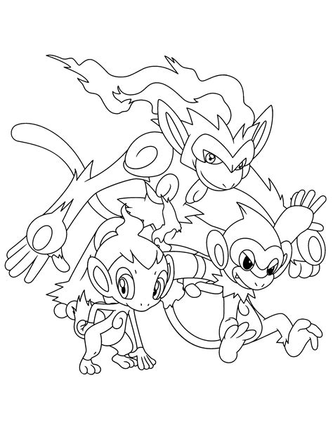 Printable Chimchar Coloring Pages Anime Coloring Pages