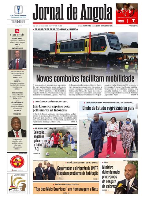 Jornal De Angola Terça 04 De Outubro De 2022